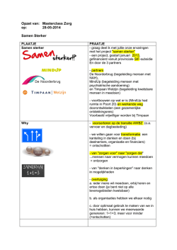 Download hier het document Samen Sterker - tekst