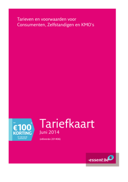 Download tarieven voor juni 2014