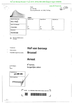 Hof van Beroep Brussel 17 juni 2014, IEFbe 898 (SBS Belgium tegen
