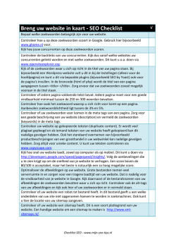 gratis SEO Checklist