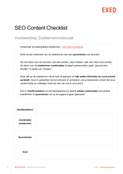 Download de SEO content checklist (PDF)