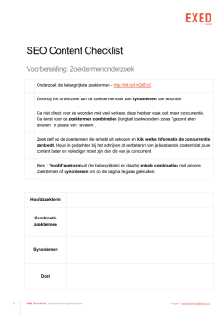 Download de SEO content checklist (PDF)