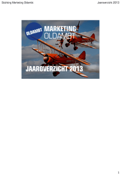 Jaaroverzicht 2013 (pdf 3MB).