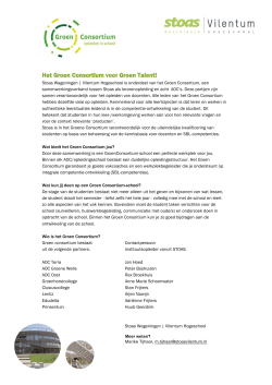 Flyer Groen Consortium - Stoas Wageningen Vilentum Hogeschool