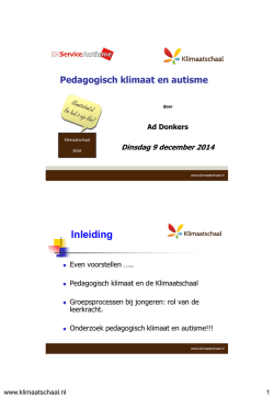Hand-outs - Inservice Autisme