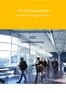 Vrijecompositiecursus - HZ University of Applied Sciences