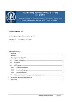 Handleiding aanvragen uSis-profiel.