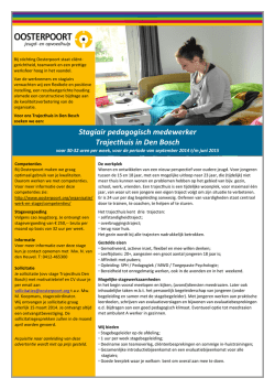 Stagiair pedagogisch medewerker Trajecthuis in Den