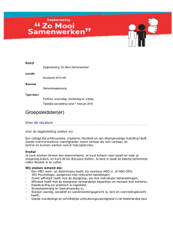 Interesse lees de volledige vacature