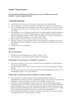 GreenPan&trade; : onderhoud