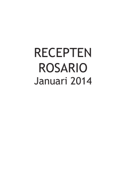 Recepten Rosario 2014