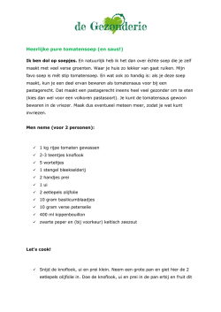 Healthy zelfgemaakte tomatensoep en saus ineen