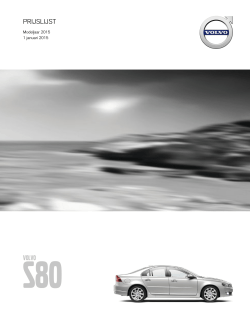 PRIJSLIJST - Volvo Cars