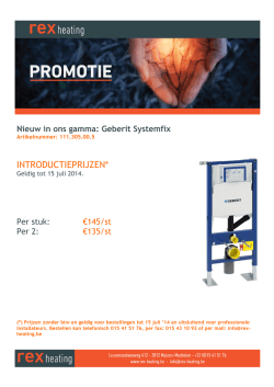 INTRODUCTIEPRIJZEN*