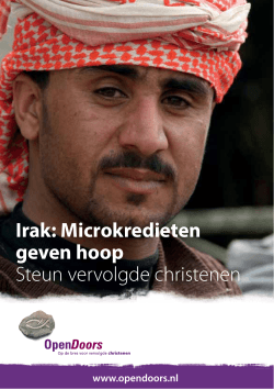 Irak: Microkredieten geven hoop Steun vervolgde