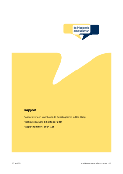 Rapport 2014/135 - Nationale Ombudsman