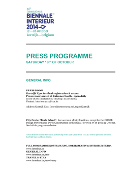 PRESS PROGRAMME - Biennale Interieur