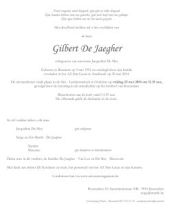 De Jaegher Gilbert - Uitvaartzorg Pieters