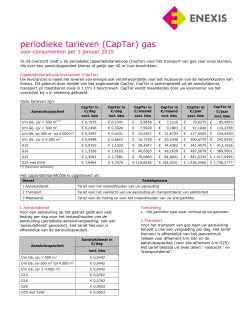 periodieke tarieven (CapTar) gas