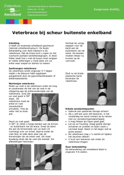 Veterbrace bij scheur buitenste enkelband