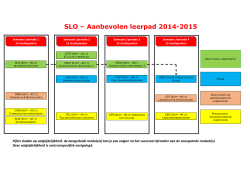 SLO – Aanbevolen leerpad 2014-2015