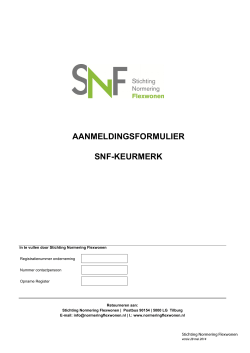 SNF aanmeldingsformulier NL 28 mei 2014