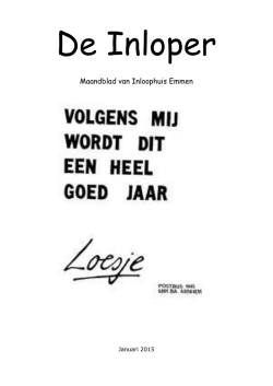 Januari 2015 - inloophuis emmen