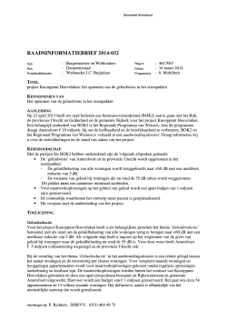 Raadsinformatiebrief Amersfoort geluid