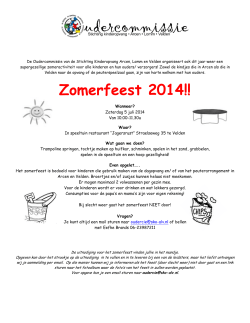 Zomerfeest 2014!! - Stichting Kinderopvang Arcen - Lomm