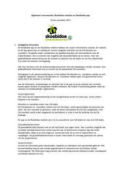 Algemene voorwaarden Skoebidoe-website en Skoebidoe
