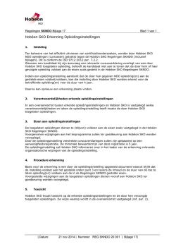 Hob&eacute;on SKO Erkenning Opleidingsinstellingen