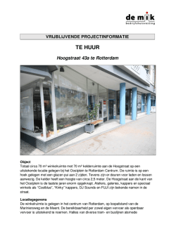 Hoogstraat 43a Rotterdam - De Mik Bedrijfshuisvesting