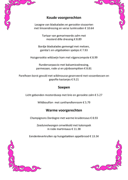 Menukaart - Buitengewoon