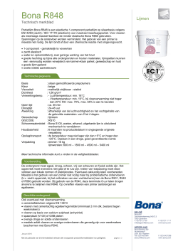 Bona R848 productinformatieblad