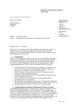 "Brief aan Curaçao over de nota