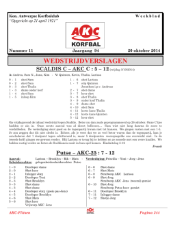 Flitsen nummer 11 - Antwerpse Korfbal Club