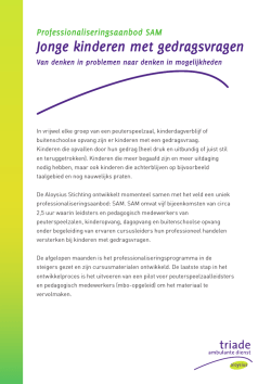 Jonge kinderen met gedragsvragen - Triade
