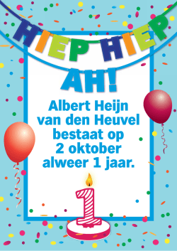 Albert Heijn van den Heuvel bestaat op 2 oktober