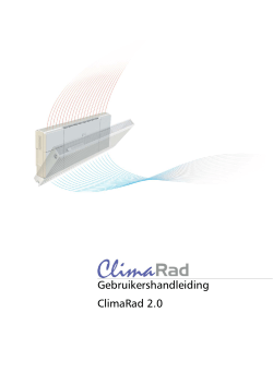 Gebruikershandleiding ClimaRad 2.0