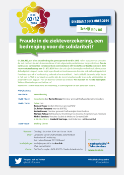 Programma - Onafhankelijke Ziekenfondsen