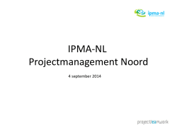 IPMA-NL bijeenkomst 4 sept 2014.