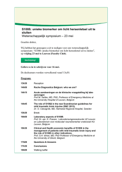 S100ß: unieke biomerker om licht hersenletsel uit te