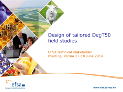 Design of tailored DegT50 field studies