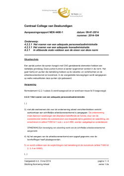 SNA Aanpassingsrapport 2014-104 - Safex Certificatie Instelling