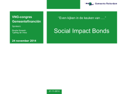 Social Impact Bonds Rotterdam