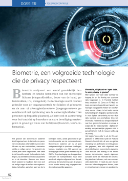 Biometrie, een volgroeide technologie die de privacy