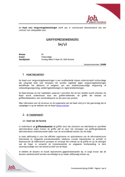 GRIFFIEMEDEWERKER GRIFFIEMEDEWERKERS