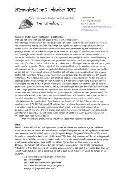 Nieuwsbrief nr.2– oktober 2014 De Lispeltuut