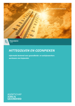 Info gezondheids- en welzijnswerkers werkzaam bij bejaarden