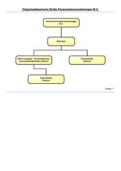 Organisatieschema Smits Personeelsvoorzieningen B.V.